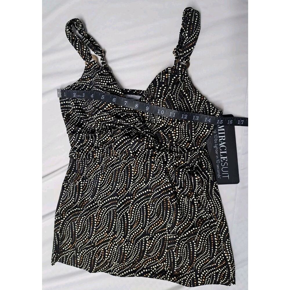 Miraclesuit Womens Bronze Age Plunge Underwire Tankini Top Sz 34D - Picture 5 of 12